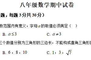 江苏省南通市海安市海安十三校2024-2025学年八年级下学期4月期中考试数学试题（含解析）