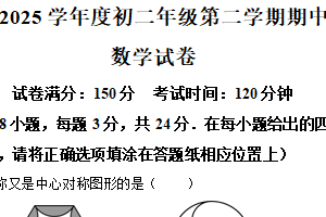 江苏省宿迁市经济技术开发区2024—2025学年八年级下学期期中考试数学试卷（含解析）