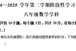 江苏省镇江市经开区2024-2025学年下学期八年级数学期中试卷（含解析）