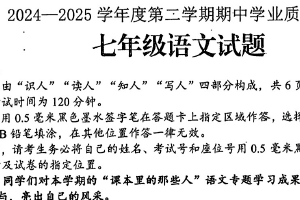 江苏省连云港市海州区2024-2025学年七年级下学期期中考试语文试题（含答案）
