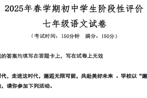 江苏省泰州市兴化市2024-2025学年七年级下学期期中考试语文试题（含答案）