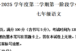 江苏省南京市秦淮区多校2024-2025学年七年级下学期期中语文试题（含解析）