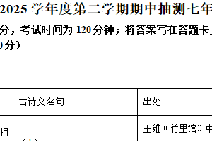 江苏省徐州市邳州市2024-2025学年七年级下学期期中语文试题（含解析）