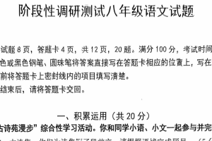 江苏省常州市溧阳市2024-2025学年八年级下学期期中考试语文试卷（无答案）