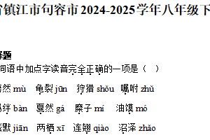 江苏省镇江市句容市2024-2025学年八年级下学期期中 语文试题（含解析）