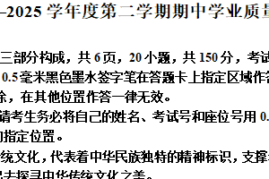 江苏省连云港市海宁中学校联考2024-2025学年八年级下学期期中语文试题（含解析）