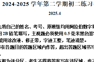 江苏省苏州市工业园区星海集团2024-2025学年八年级下学期期 中语文试题（含解析）