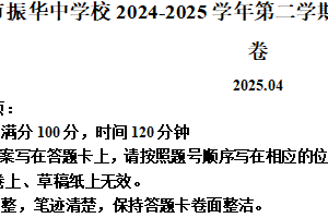 江苏省苏州市姑苏区振华中学2024-2025学年八年级下学期期中语文试题（含解析）