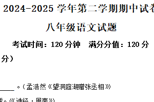 江苏省无锡市侨谊实验中学2024-2025学年八年级下学期期中语文试题（含解析）