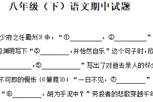 江苏省徐州市沛县沛县五中集团联盟2024-2025学年八年级下学期期中语文试题（含解析）