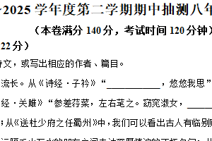 江苏省徐州市新沂市2024-2025学年八年级下学期期中语文试题（含解析）