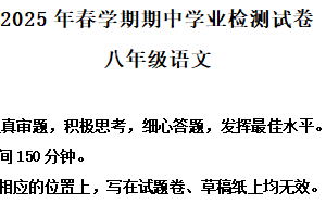 江苏省盐城市大丰区2024-2025学年八年级下学期期中语文试题（含解析）