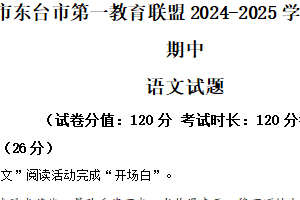 江苏省盐城市东台市第一教育联盟2024-2025学年八年级下学期期中语文试题（含解析）