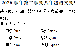 江苏省镇江市2024-2025学年八年级下学期期中语文试题（含解析）
