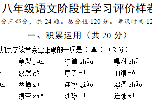 江苏省镇江市丹徒区2024-2025学年八年级下学期4月期中语文试题（含答案）