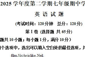 江苏省南通市如皋2024-2025学年七年级下学期期中考试英语联考试卷（含解析）