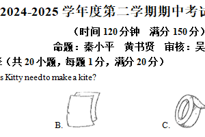 江苏省泰州市海陵区第二中学附属初中2024-2025学年下学期七年级期中考试英语试卷（含解析）