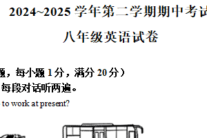 江苏省镇江市京口区2024-2025学年八年级下学期期中英语试题（含解析）