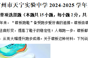 江苏省常州市天宁区常州市实验初级中学2024-2025学年八年级下学期4月期中物理试题（含解析）