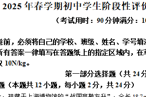 江苏省泰州市兴化市2024-2025学年八年级下学期期中物理试题（含解析）