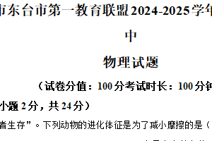 江苏省盐城市东台市第一教育联盟2024-2025学年八年级下学期期中物理试题（含解析）