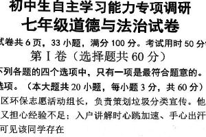江苏省镇江市丹徒区2024-2025学年七年级下学期4月期中道德与法治试题（含答案）