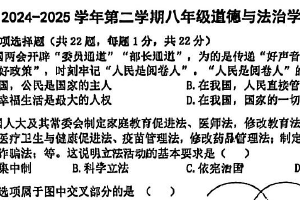 江苏省苏州市苏州工业园区唯亭学校2024-2025学年八年级下学期期中道德与法治试卷（无答案）
