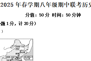 江苏省盐城市盐城经济技术开发区2024-2025学年八年级下学期期中历史试题（含解析）