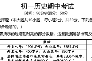 江苏省淮安外国语学校2024-2025学年七年级下学期期中历史试题（含答案）