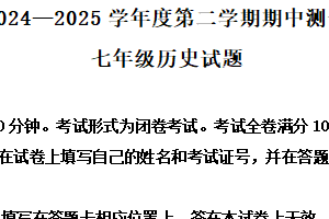 江苏省徐州市邳州市2024-2025学年七年级下学期期中历史试题（含解析）