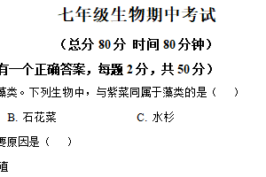 江苏省扬州市宝应县国际联盟校2024-2025学年七年级下学期期中生物试题（含解析）