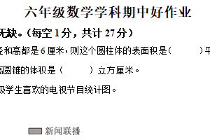 2024-2025学年江苏省宿迁市沭阳县刘集镇苏教版六年级下册期中测试数学试卷（含解析）