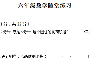 2024-2025学年江苏省盐城市盐都区苏教版六年级下册期中测试数学试卷（含解析）