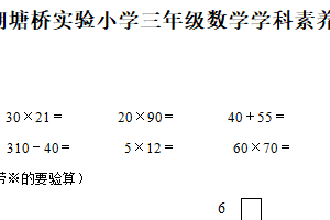 2024-2025学年江苏省常州市武进区湖塘桥实验小学苏教版三年级下册期中考试数学试卷（含解析）
