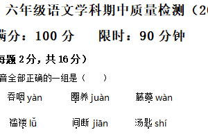 2024-2025学年江苏省徐州市南区统编版六年级下册期中考试语文试卷（含解析）