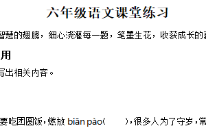 2024-2025学年江苏省盐城市盐都区二小集团统编版六年级下册期中考试语文试卷（含解析）