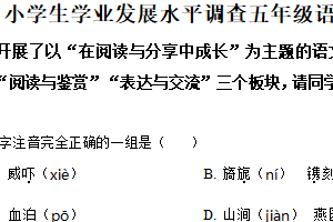 2024-2025学年江苏省连云港市灌云县统编版五年级下册期中考试语文试卷（含解析）