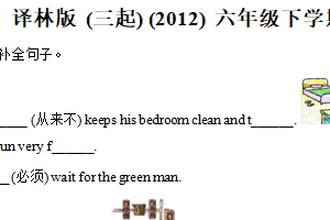 2024-2025学年江苏省徐州市铜山区译林版（三起）（2012）六年级下学期英语期中试卷（含解析）