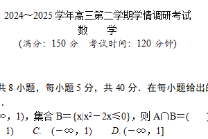 2025届江苏省盐城市高三考前指导卷数学试题（含答案）