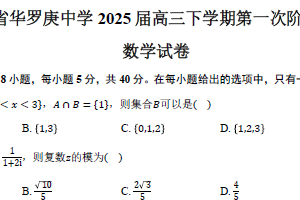 江苏省常州市华罗庚中学2024-2025学年高三（下）第一次阶段检测数学试卷（含答案）
