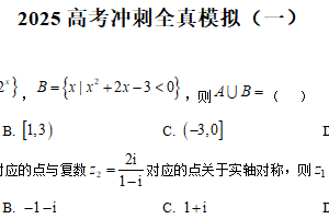 2025年江苏省南通第一中学高三高考冲刺全真模拟（一）数学试题（含解析）