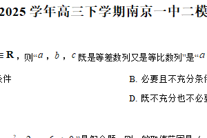 江苏省南京市第一中学2024-2025学年高三下学期数学二模模拟试题（含解析）