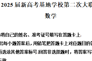 江苏省新高考基地学校2025届高三第二次大联考数学试题（含解析）