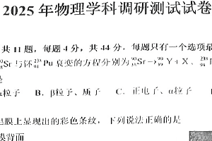2025届江苏省淮安市淮阴中学、丹阳中学等四校高三下学期模拟预测物理试卷（无答案）