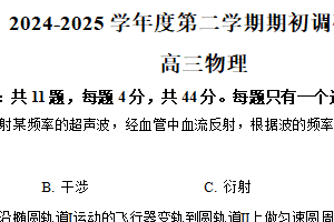 江苏省南通市启东中学2024-2025学年高三下学期开学物理试题（含答案）