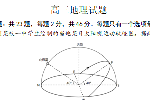2025届江苏省宿迁市高考考前模拟地理信息卷（含答案）