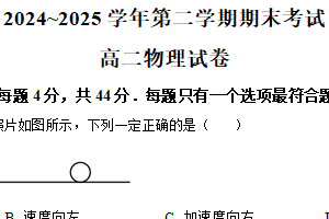 江苏省南京市金陵中学2024-2025学年高二下学期期末考试物理试题（含解析）