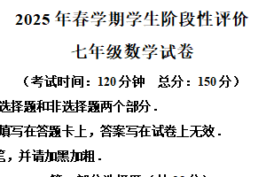 江苏省泰州市兴化市2024-2025学年下学期七年级数学期末试卷（含解析）