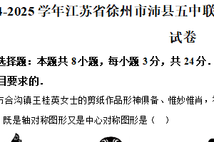 江苏省徐州市沛县五中联盟学区2024—2025学年下学期七年级期末数学试卷（含解析）