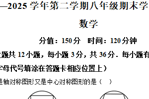 江苏省宿迁市泗阳县2024-2025学年八年级下学期期末数学试卷（含解析）